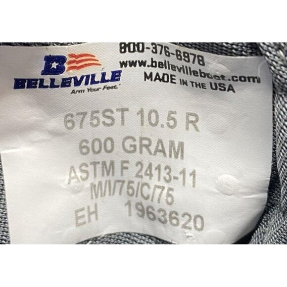 Belleville 675ST SZ.10.5R Mens Vibram Sole Steel Toe Military Boots Suede NWTS - Picture 6 of 15